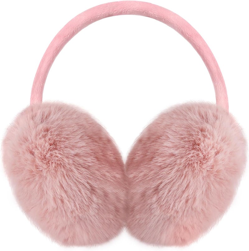 Lainlight Store Ear Muffs Winter Women Girls Adjustable Faux Fur Ear Warmers Comfy Cute Fuzzy Earmuffs - Image 1
